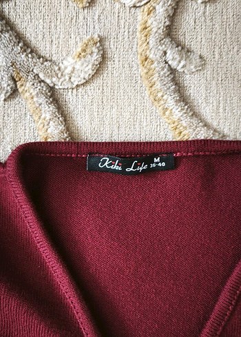 Zara Bordo Uzun Kollu Bohem Kadın Elbise