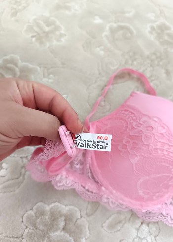 Penti İşlemeli Pembe Bohem Sütyen