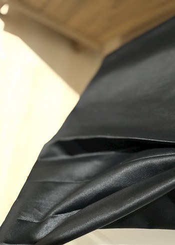 Kadın Siyah Uzun Kesim Drapeli etek - Görsel 2