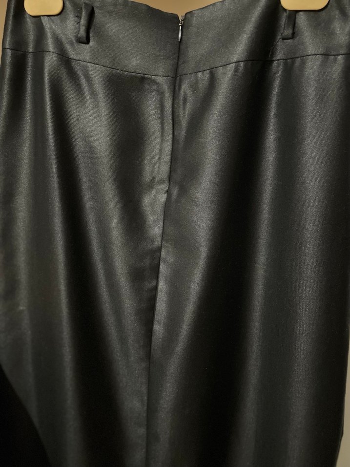 Kadın Siyah Uzun Kesim Drapeli etek - Görsel 4