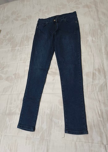Lacivert Kadın Denim Jean