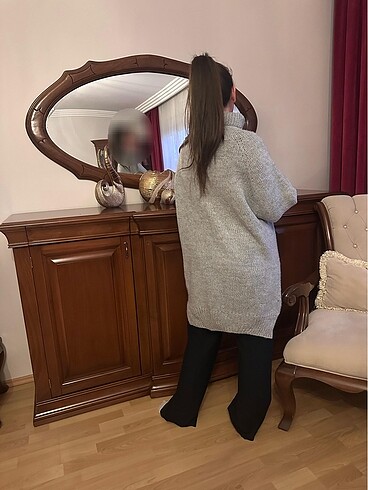 xl Beden El Örgüsü Boğazlı Kazak