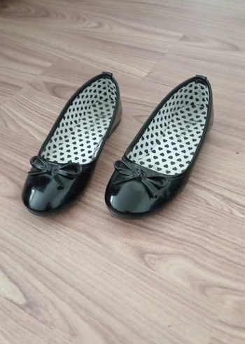 Kız Çocuk Siyah Fiyonklu Babet Ayakkabı - Görsel 2