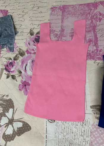 Diğer Mavi ve pembe askılı Mini Atlet