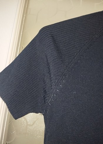 Siyah Kısa Kollu bluz - Görsel 3