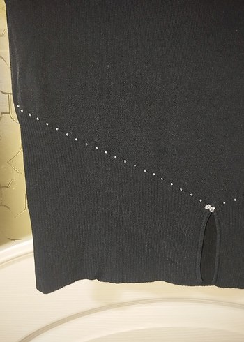 Siyah Kısa Kollu bluz - Görsel 4