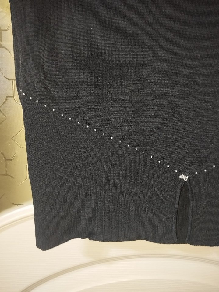 Siyah Kısa Kollu bluz - Görsel 4