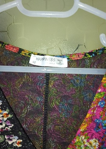 Bohem Çok Renkli Midi Elbise - Görsel 3