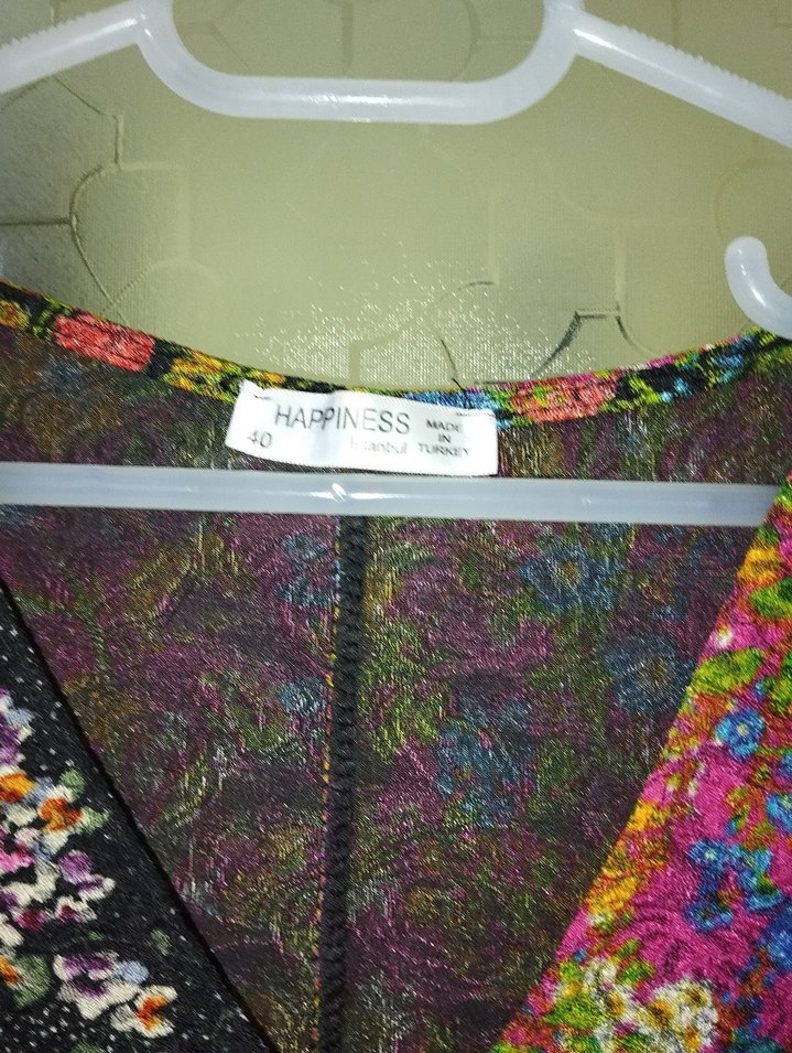 Bohem Çok Renkli Midi Elbise - Görsel 3