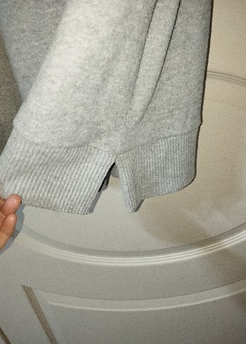 Gri V Yaka Kadın Triko - Görsel 2