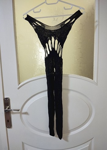 Yılan Desenli Siyah Gotik Midi İç Çamaşırı - Görsel 2