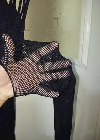 Yılan Desenli Siyah Gotik Midi İç Çamaşırı - Görsel 5