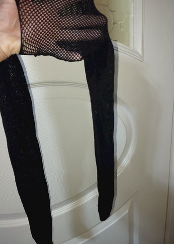 Yılan Desenli Siyah Gotik Midi İç Çamaşırı - Görsel 4