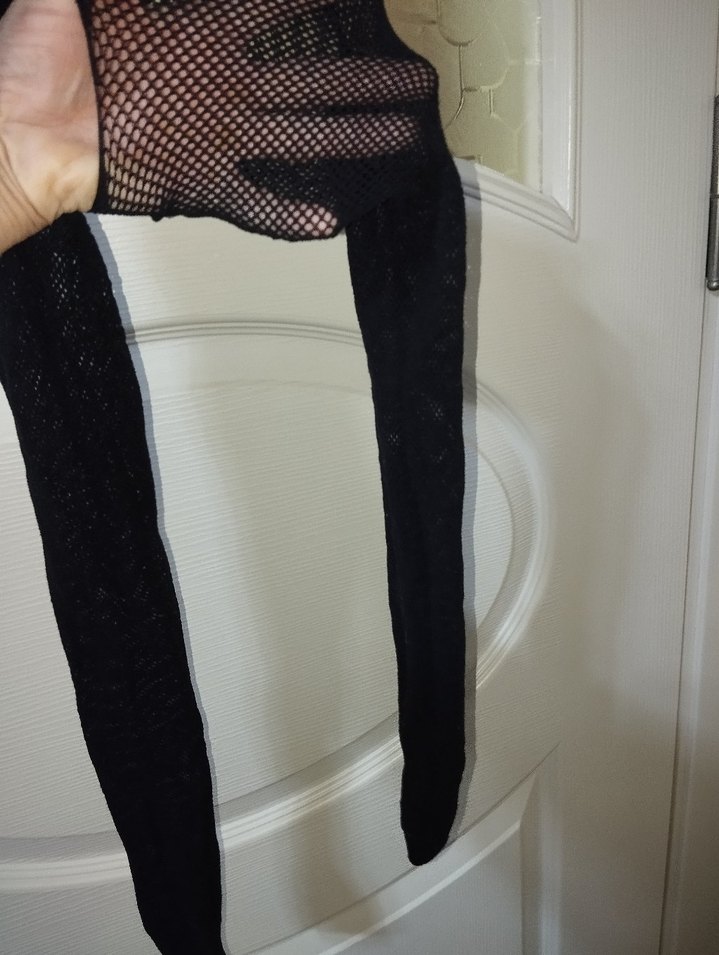 Yılan Desenli Siyah Gotik Midi İç Çamaşırı - Görsel 4