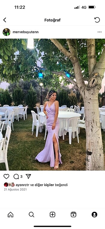 Lila simli abiye