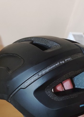 Siyah POC Biker Kaskı Velcro Detaylı - Görsel 4