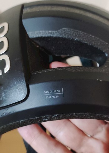 Siyah POC Biker Kaskı Velcro Detaylı - Görsel 6