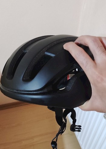 Siyah POC Biker Kaskı Velcro Detaylı - Görsel 8