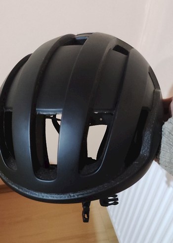 Siyah POC Biker Kaskı Velcro Detaylı - Görsel 7