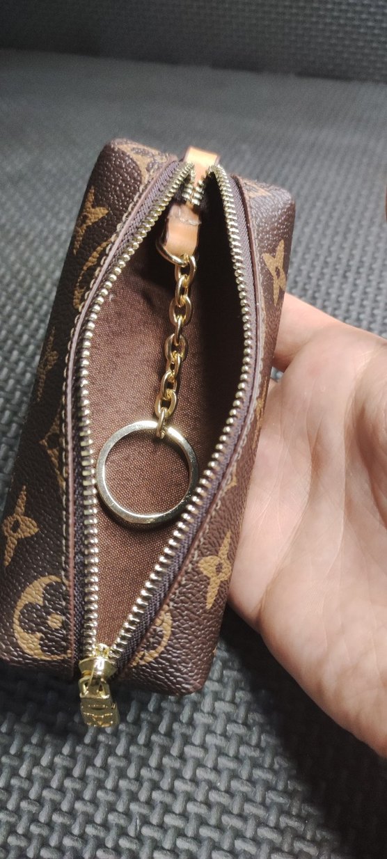 Louis Vuitton Fermuarlı Kahverengi Parlak Kadın Anahtarlık - Görsel 5