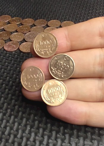 bakır 1000 lira çil temiz 37 adet - Görsel 4
