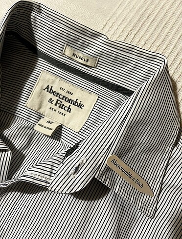 m Beden mavi Renk Abercrombie&Fitch orijinal yeni mavi çizgili gömlek