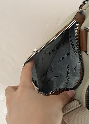 Bej Fermuarlı Kadın Çanta - Görsel 4