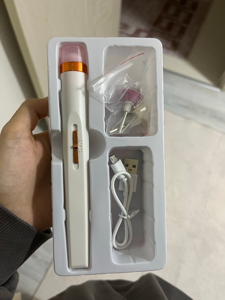 Beyaz Parlak Salon Manikür Kalemi - Görsel 3