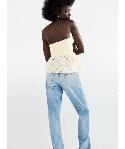 Zara Zara straplez yazlık bluz