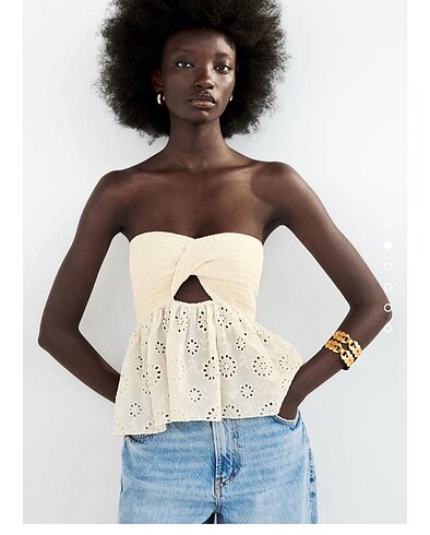 xs Beden Zara straplez yazlık bluz