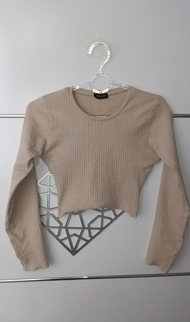 Bej Kadın Crop - Görsel 2