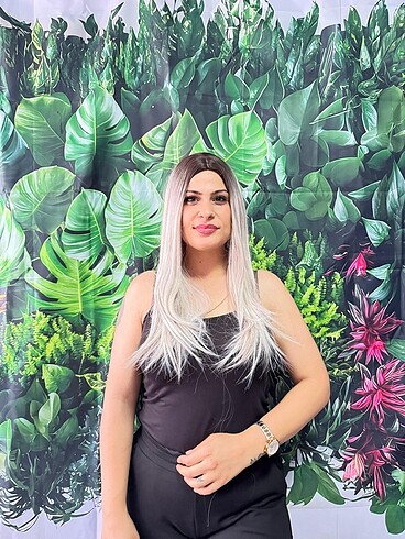 Düz Sarı Uzun Sentetik Peruk