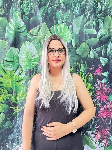 Düz Sarı Uzun Sentetik Peruk