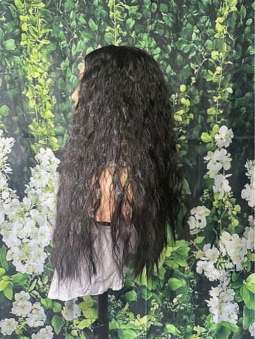Beden Renk Afro Kıvırcık Siyah Sentetik Peruk