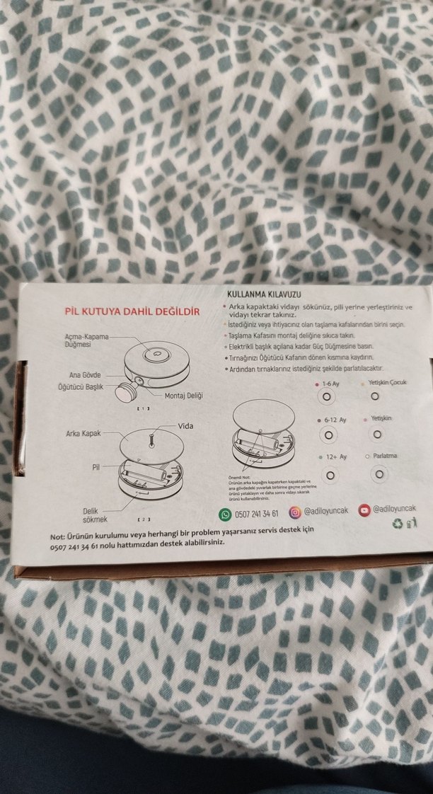 Adil Elektrikli Manikür Seti Pastel Renk - Görsel 2