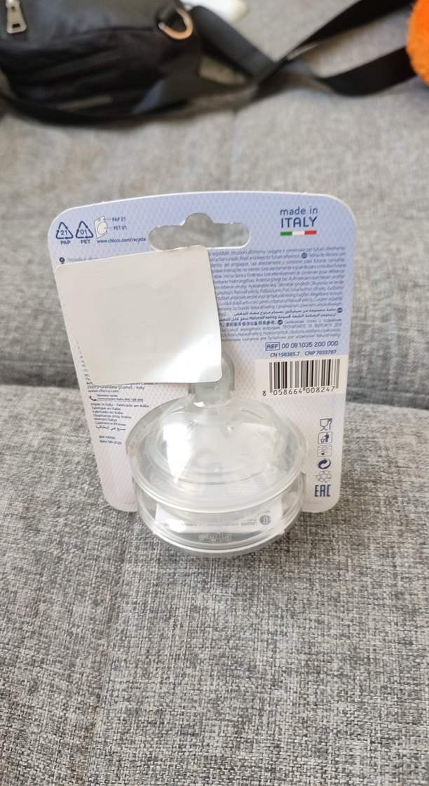 Chicco NaturalFeeling Bebek Biberon Emziği +4 Ay - Görsel 2