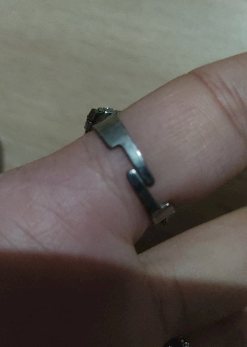 Vintage Desenli Mavi Payetli Kadın Yüzük - Görsel 2