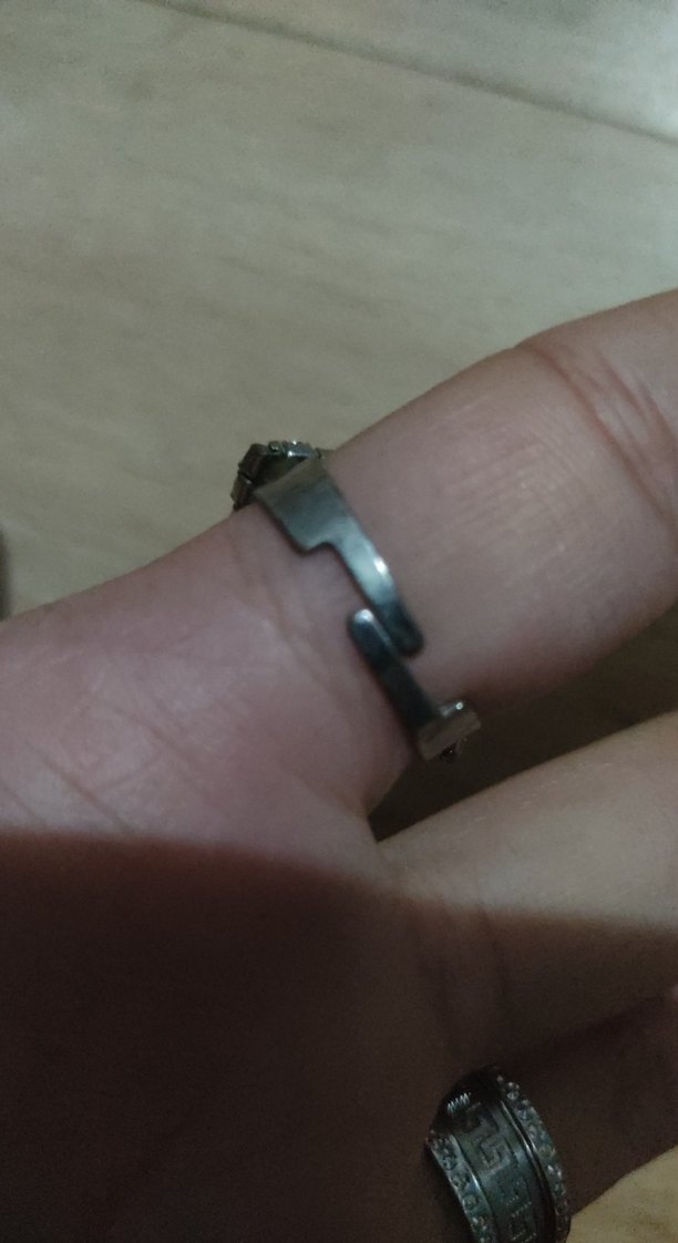 Vintage Desenli Mavi Payetli Kadın Yüzük - Görsel 2