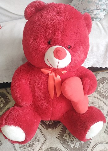 Kırmızı Peluş Oyuncak Ayı