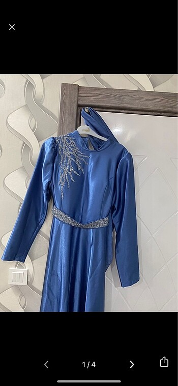 40 Beden mavi Renk Eşarp dahildir