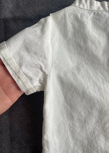 Erkek Keten Kısa Kollu Beyaz Gömlek Yelek Pantolon Ceket
