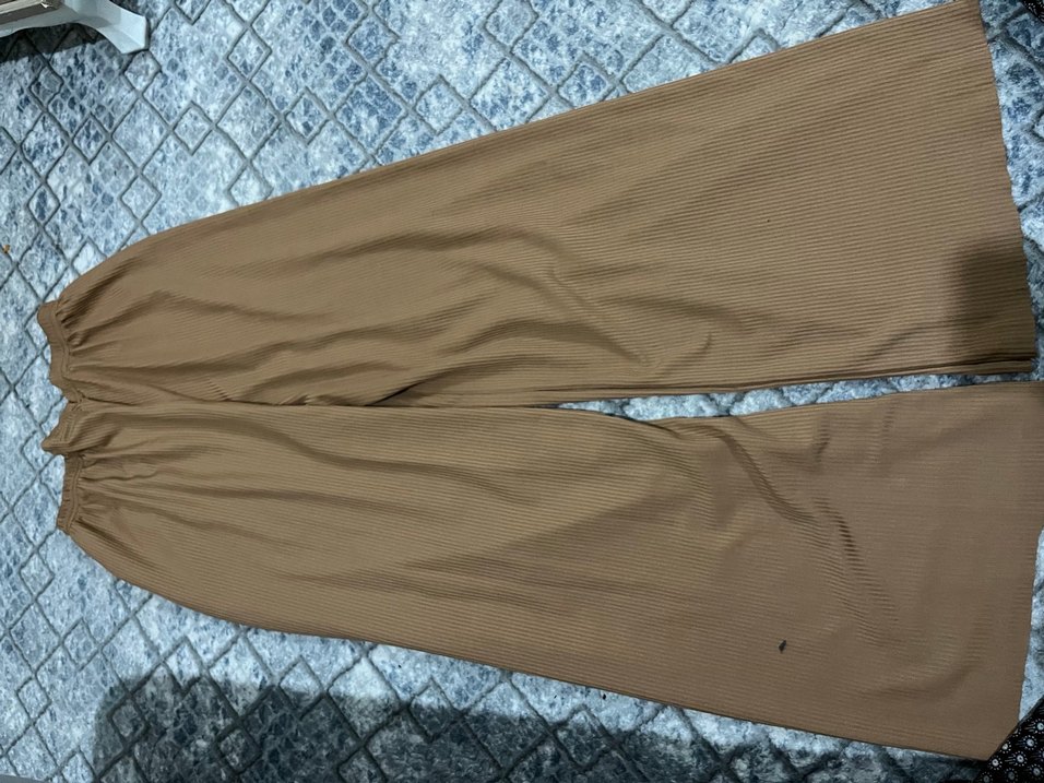 Kadın Kahverengi Pilili Bol Pantolon - Görsel 3