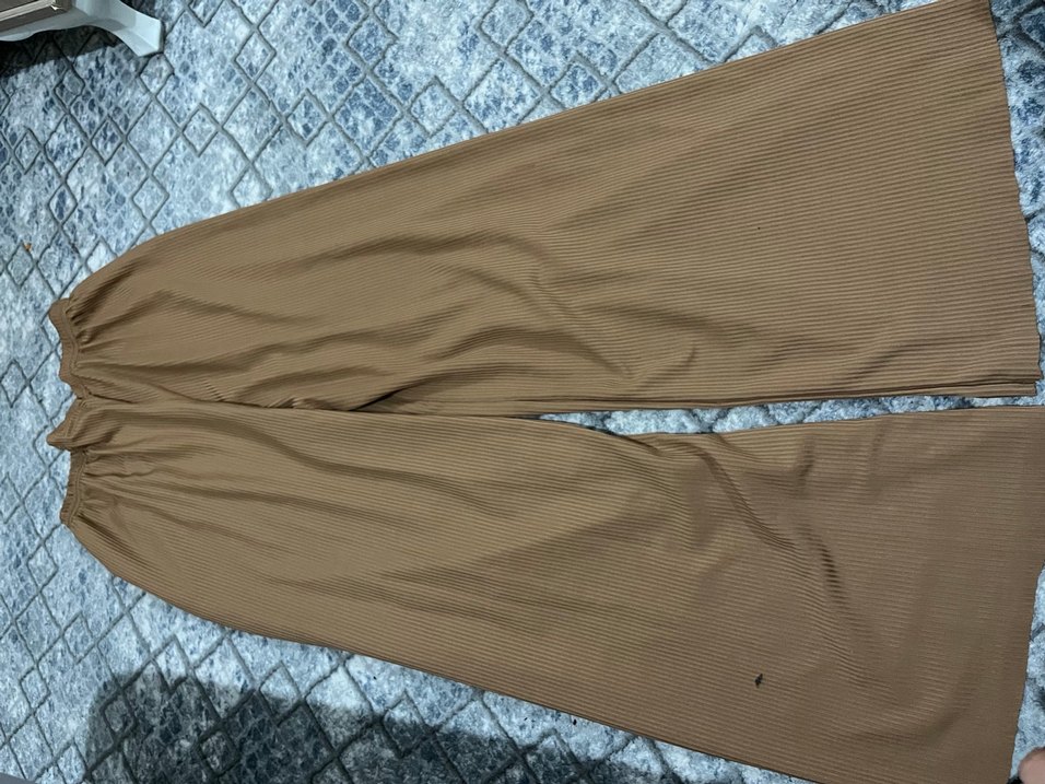 Kadın Kahverengi Pilili Bol Pantolon - Görsel 4