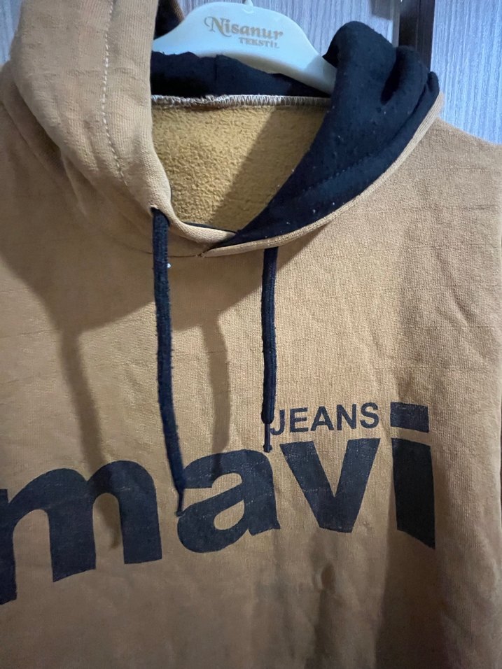Mavi Jeans Kapüşonlu Kahverengi Sweatshirt - Görsel 4