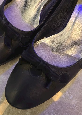 Siyah Tokalı Blok Topuk Kadın Klasik Ayakkabı - Görsel 4