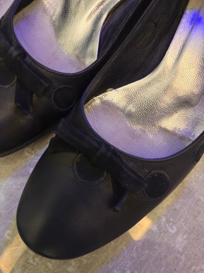 Siyah Tokalı Blok Topuk Kadın Klasik Ayakkabı - Görsel 4