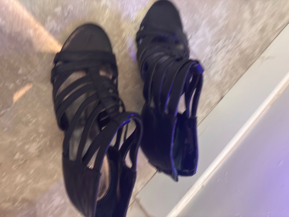 Siyah Gotik Dolgu Topuklu Kadın Ayakkabı - Görsel 3