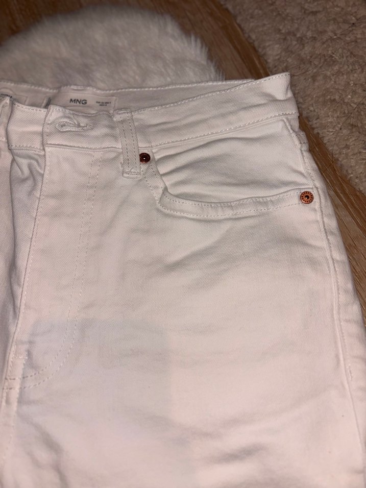 Mango MARKALI Beyaz Kadın Kot Pantolon - Görsel 5