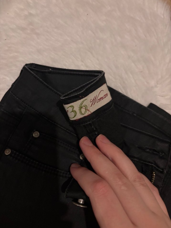 Siyah  Kadın Kot Pantolon - Görsel 4