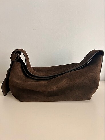 Massimo Dutti Süet Omuz Çantası